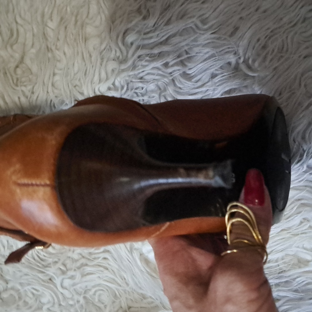 RALPH LAUREN Leather Brown Stunning Boots As Is - Picture 8 of 9